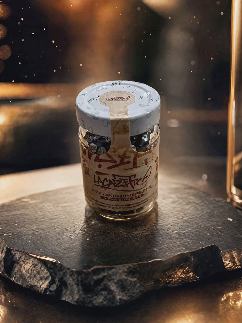 PURURIZE® Limited Lacazette Edition – Aktivkohlefilter im Glas (100 Stück)